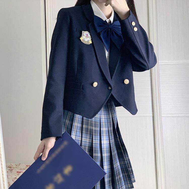 極美品 卒服 女の子160/165 ノバチェック風 フォーマル4点 金釦 女の子