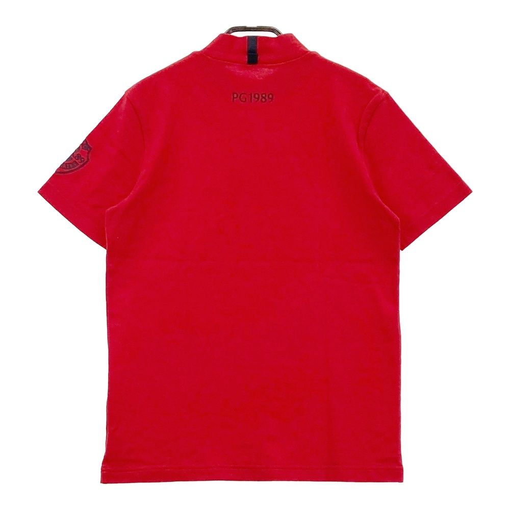 サイズ：3 PEARLY GATES パーリーゲイツ  ハイネック 半袖Tシャツ  レッド系 [240101496471] ゴルフウェア メンズ ストスト サイズ：3 PEARLY GATES パーリーゲイツ ハイネック 半袖Tシャツ