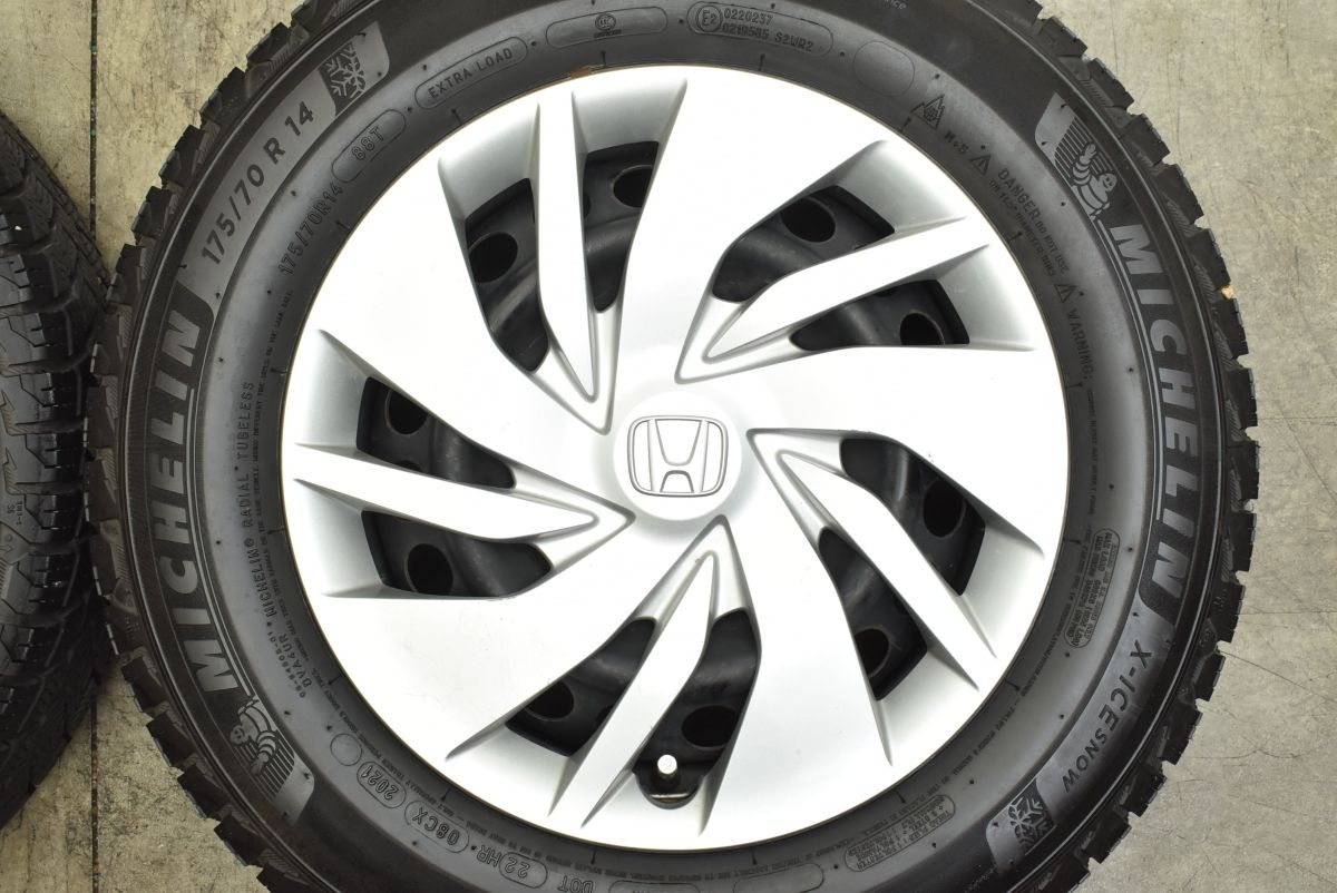 バリ溝】ホンダ GK フィット 純正 14in 5.5J +45 PCD100 ミシュラン X 