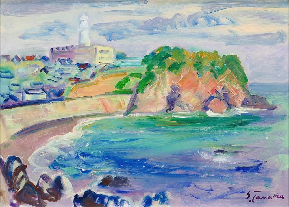 美術館収蔵画家 田中繁吉 「海老」 油彩 絵画