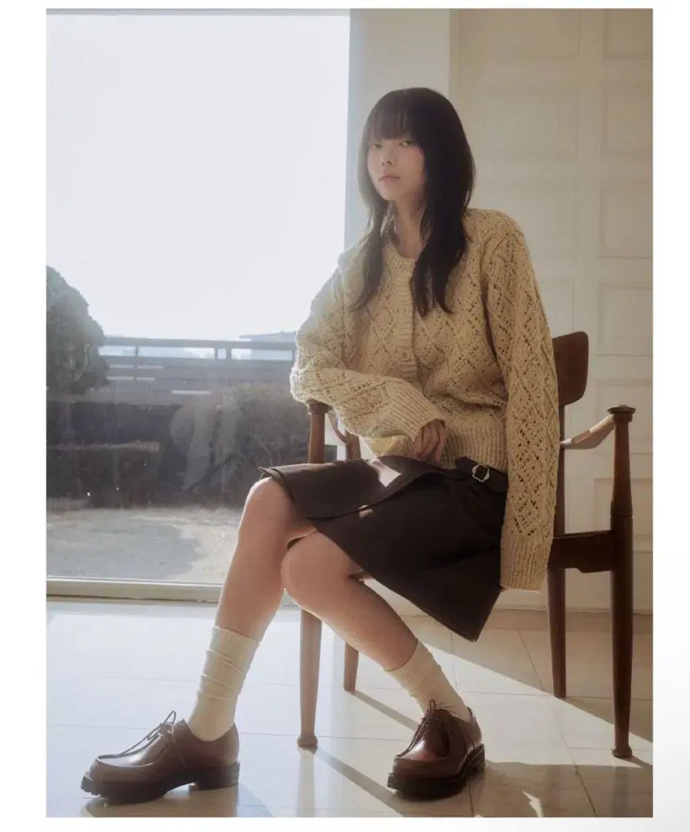 オーロ デニム ラップスカート 茶色 S