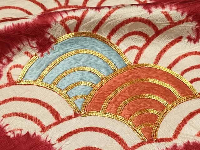 振袖 身丈162cm 高級 総絞り 総刺繍 水色 花尽くし 金銀糸 青海波 振袖 豪華 銀通し 刺繍 金彩 紋意匠 百合 身丈166cm