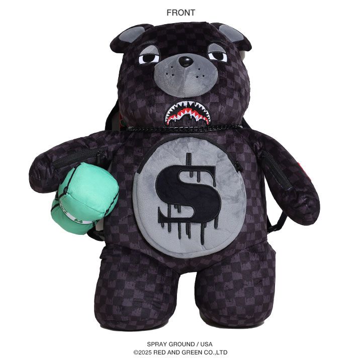 SPRAY GROUND ぬいぐるみ バッグ かわいい 熊 リュック メンズ