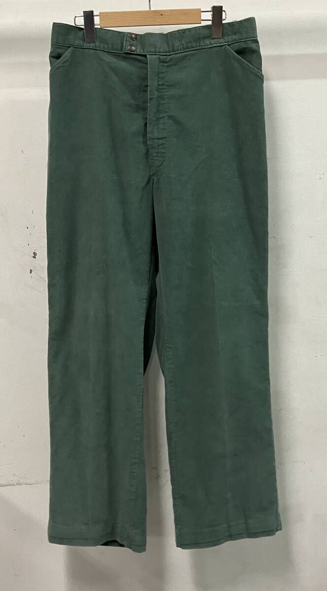 Sears シアーズ 70～80S SCOVILL スゴービル ジップ コーデュロイパンツ サイズ表記なし グリーン