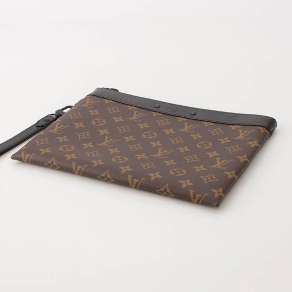 ルイヴィトン Louis Vuitton モノグラムマカサー ポシェット トゥ ゴー クラッチ セカンドバッグ M82079 ブラウン