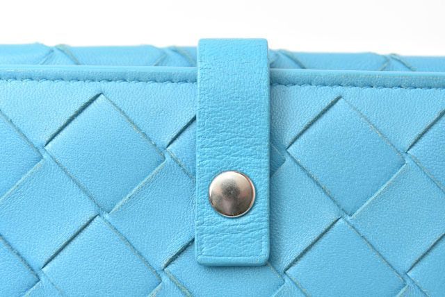 BOTTEGA VENETA（ボッテガヴェネタ）　長財布　カーフ　ネイビー　美品 BOTTEGA VENETA ボッテガ 財布 メンズ 長財布 正規品 ボッテガ