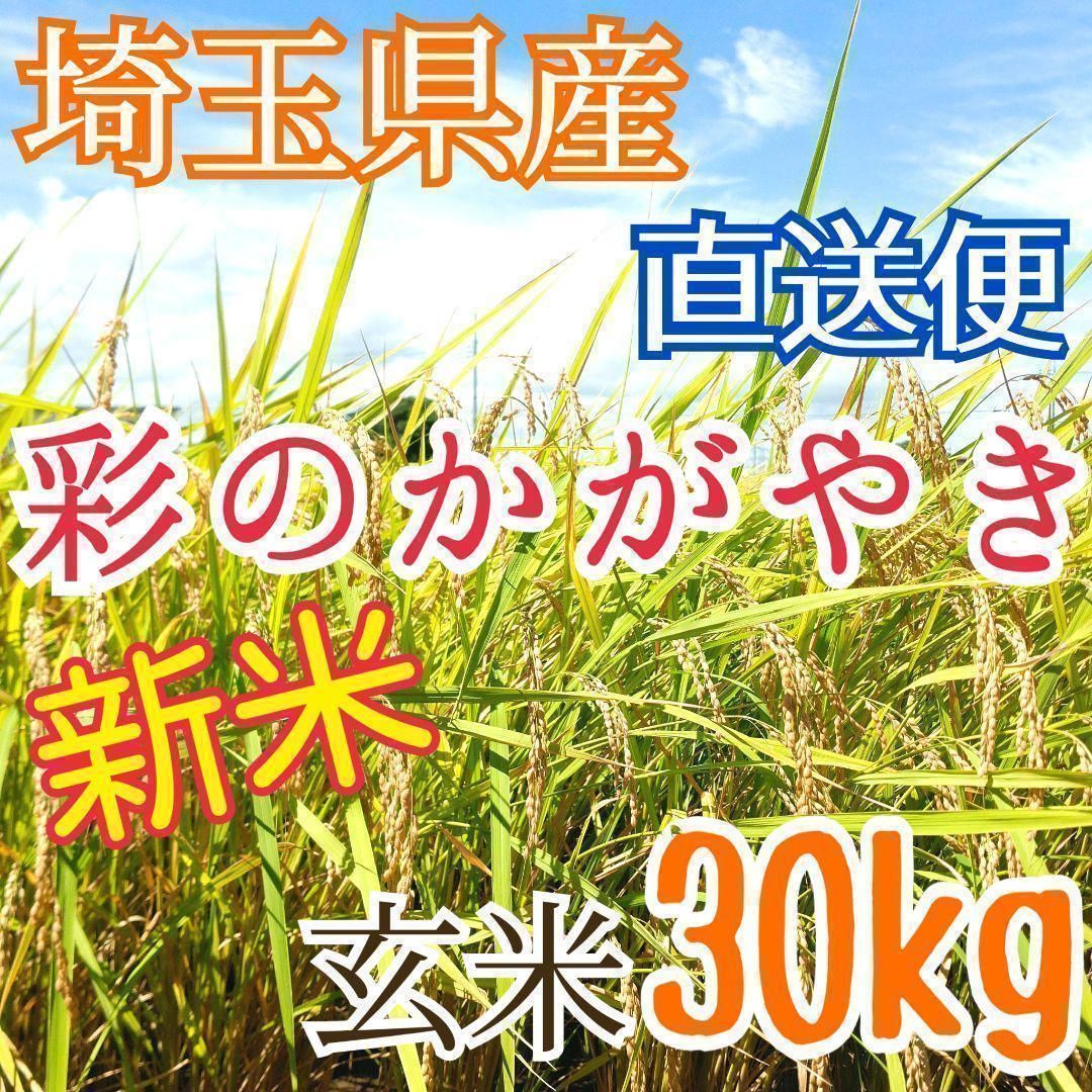 検査1等米 令和3年産 埼玉県産 彩のかがやき 玄米 30kg 美味しいお米 - メルカリ