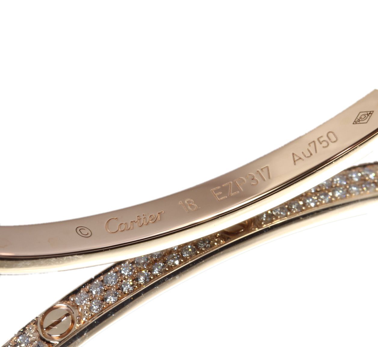 17日まで限定最終値下げ カルティエ ラブチャーム 6Pダイヤ YG カルティエ(CARTIER)カルティエ ラブ 6Pダイヤ チャーム