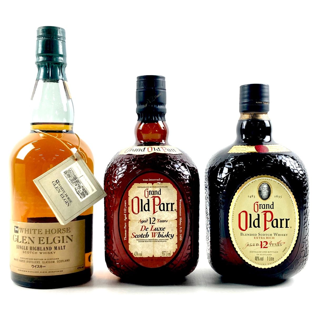 3本 スコッチ 750ml GrandOld Parr デラックススコッチウイスキー