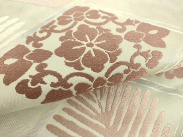 平和屋着物○九寸名古屋帯 唐織 花松菱文 正絹 逸品 DAAV6071ps - メルカリ