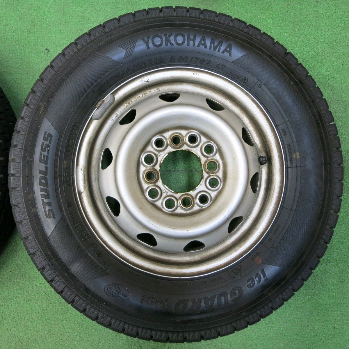 ヨコハマスタッドレス145／80R12 80／78N LTホイール付き超深溝