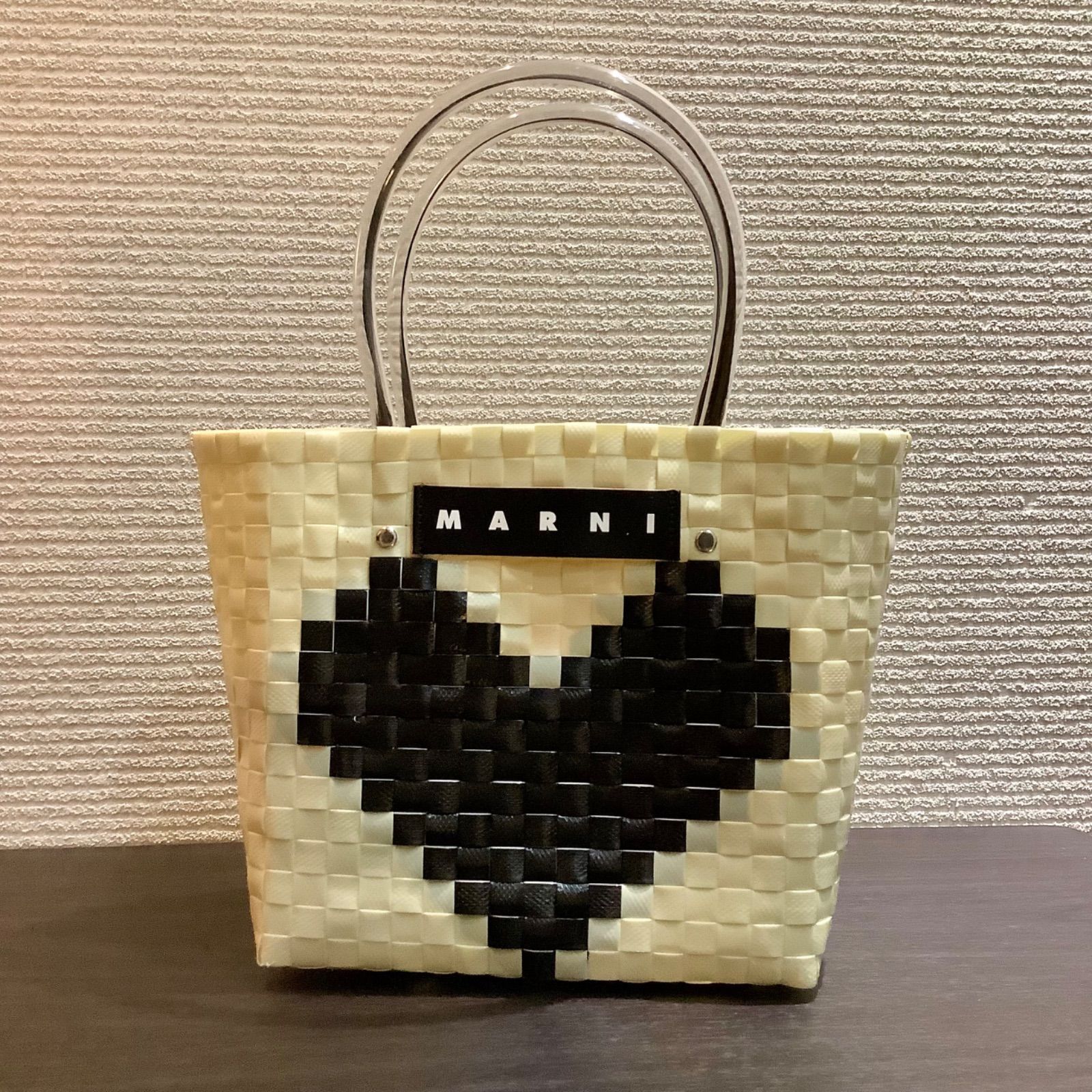 正規品ブラック MARNI MARKET LOVE BASKET
