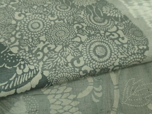 平和屋着物□極上 伝統工芸士 七代目 吉澤与市 赤城紬 訪問着 単衣