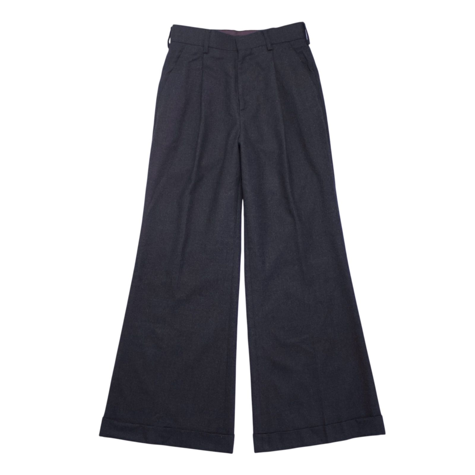 kolor カラー wool wide pants|women s 23AW レディースサイズ 2 ウールワイドスラックス ワイドパンツ