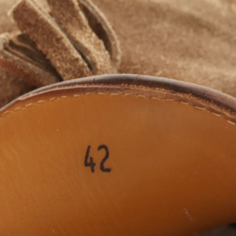 ブルネロクチネリ Brunello Cucinelli スエード タッセルローファー ブラウン サイズ42 メンズ