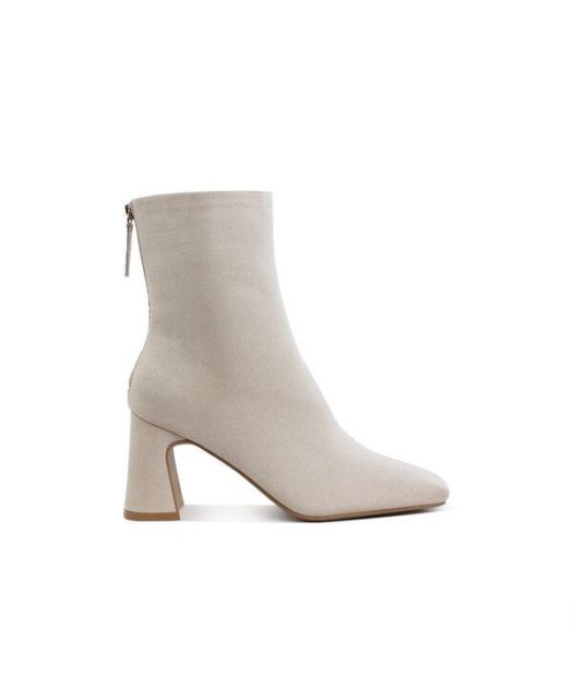 送料無料 ロンドンラグ レディース ブーツ レインブーツ シューズ Dimri Square Toe Microfiber Ankle Boots Women Light beige