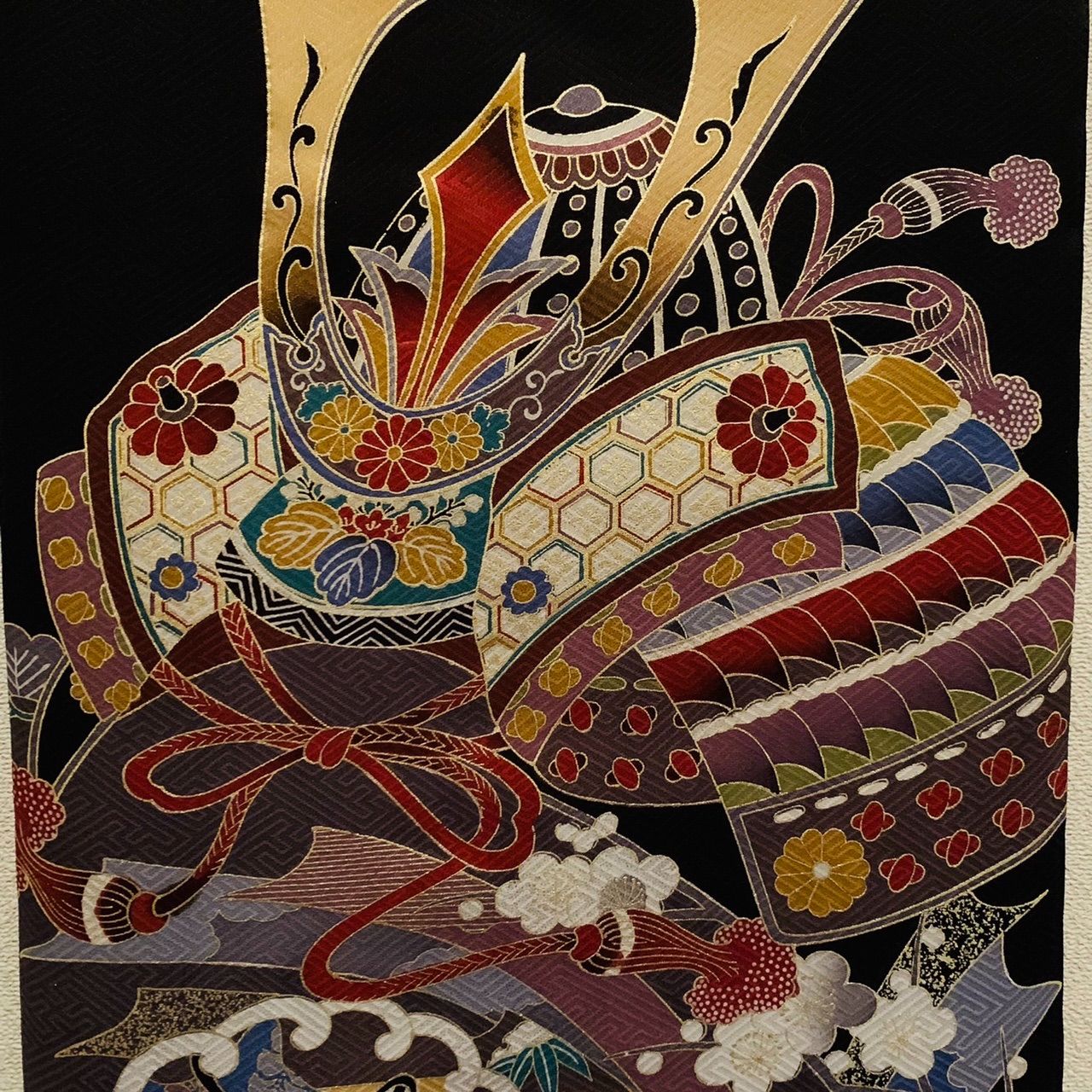 ✴タペストリー 掛軸 新品❣正絹 七五三 祝い着生地使用 蝶 大 ✴タペストリー 掛軸 新品❣正絹 七五三 祝い着生地使用 蝶 大