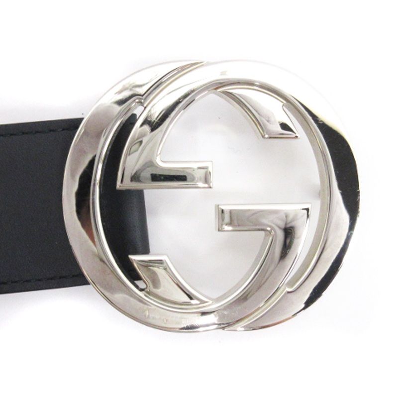 グッチ GUCCI ウェブライン GGバックル ベルト ナイロン レザー H917N