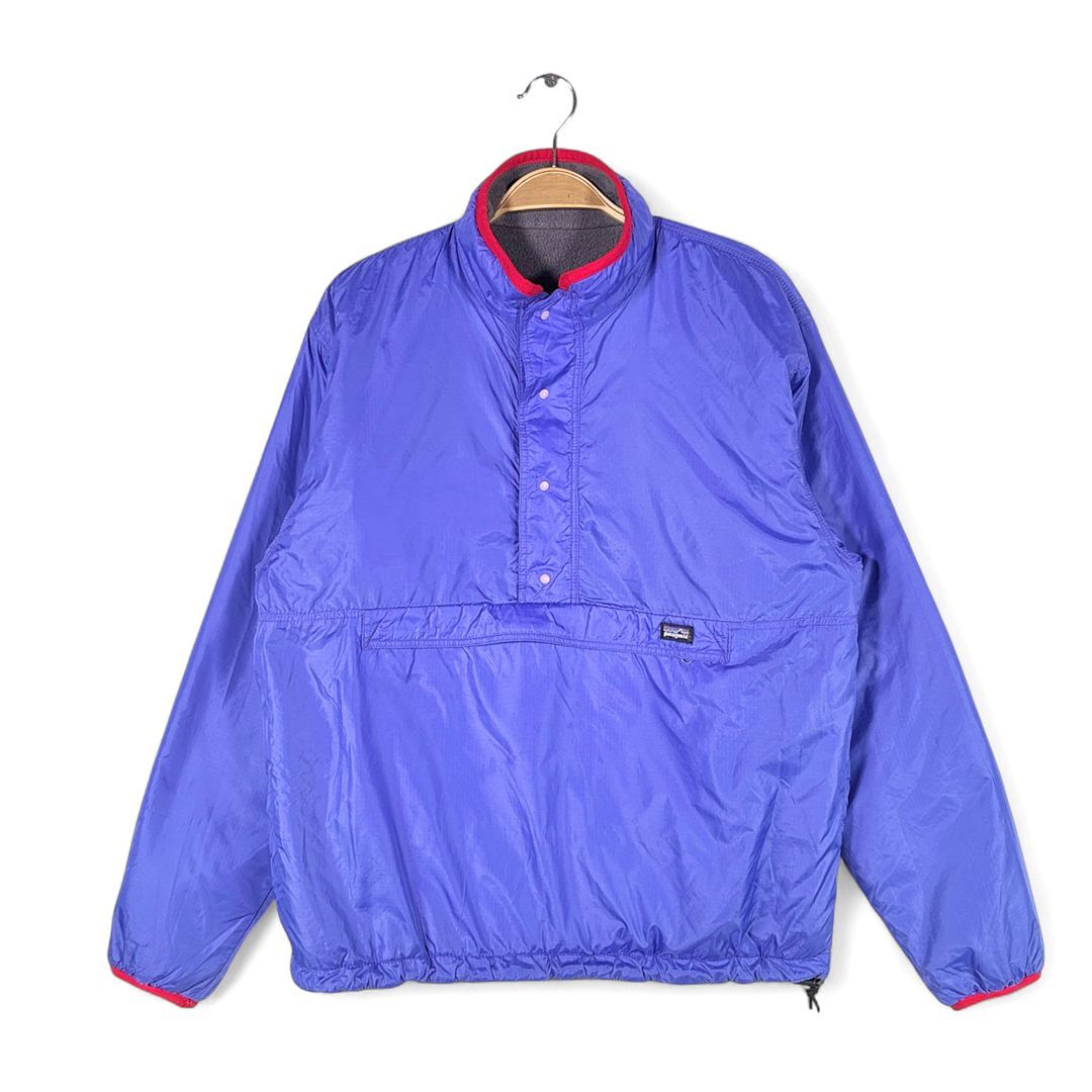 90s パタゴニア グリセード リバーシブル フリースジャケット ナイロンJKT 青紫 灰 PATAGONIA アウトドア S
