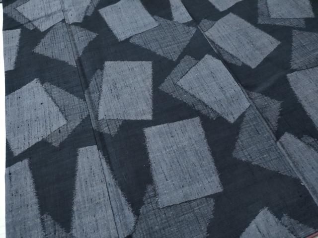 平和屋着物●上質な紬　色紙重ね文　正絹　逸品　CAAS7439yc 平和屋着物○上質な紬 色紙重ね文 正絹 逸品 CAAS7439yc