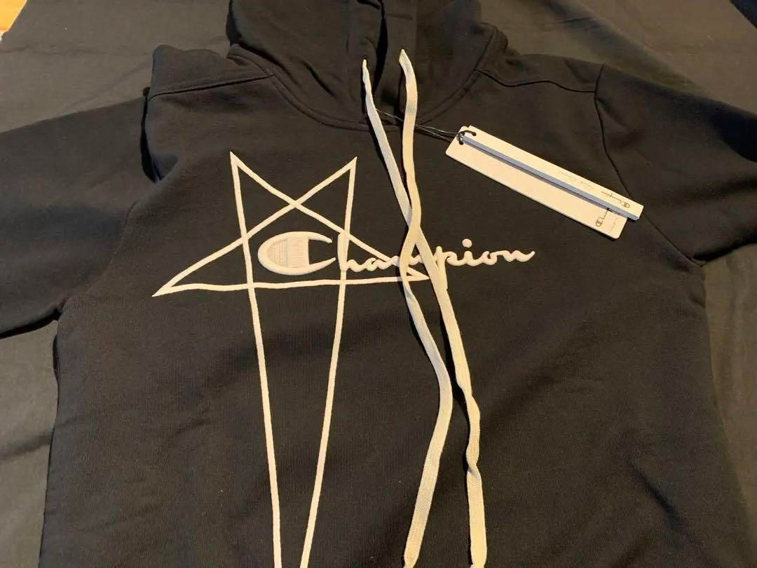 Rick Owens × Championコラボパーカーブラック S 新品 黒 - メルカリ 