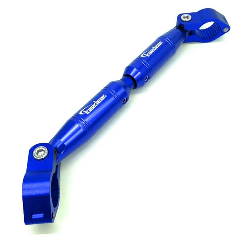 Kaedear(カエディア) バイク ハンドルブレース 可変 アジャスト 標準 22.2mm ハンドル アルミ製 クランプバー マウント 長さ 330-200mm KDR-HB1 (ブルー) 1