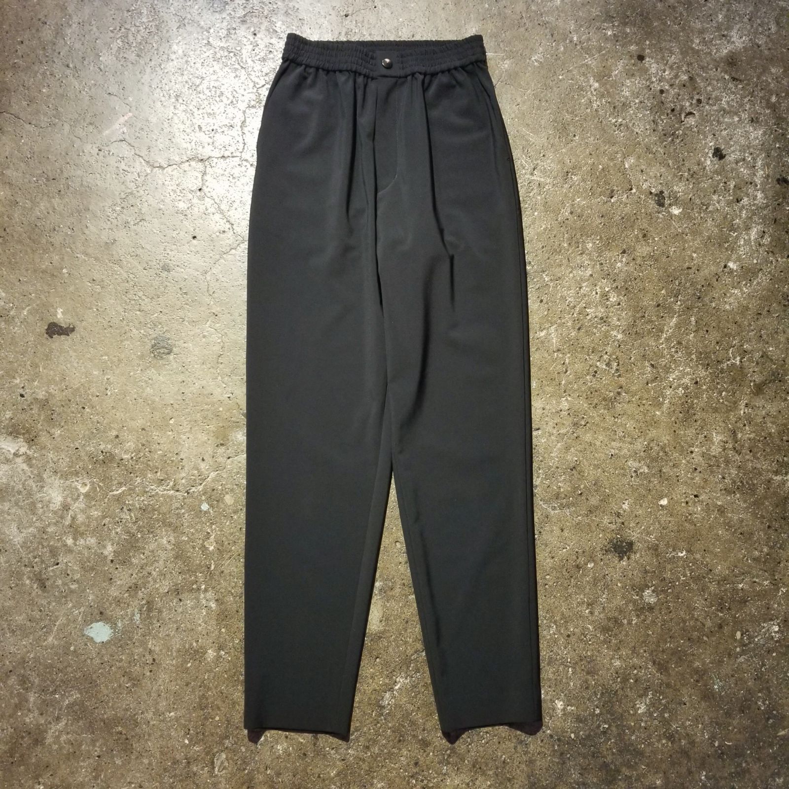 HYKE 24aw STRETCH TAPERED PANTS 1 BLACK ハイク ストレッチ