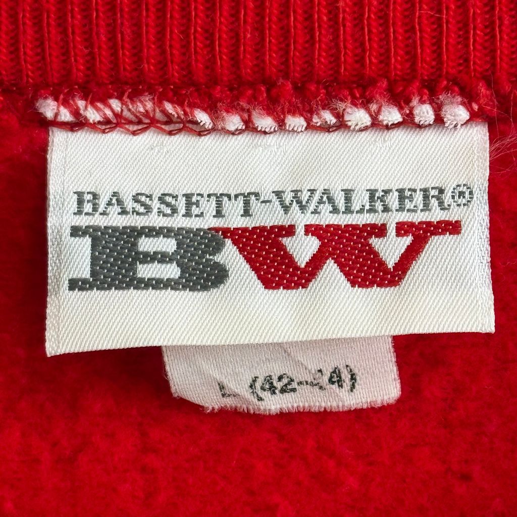 Topps☺︎【761】80年代USA製バセットウォーカースウェット短丈ラグ 80's USA製 BASSETT WALKER バセットウォーカー vintage