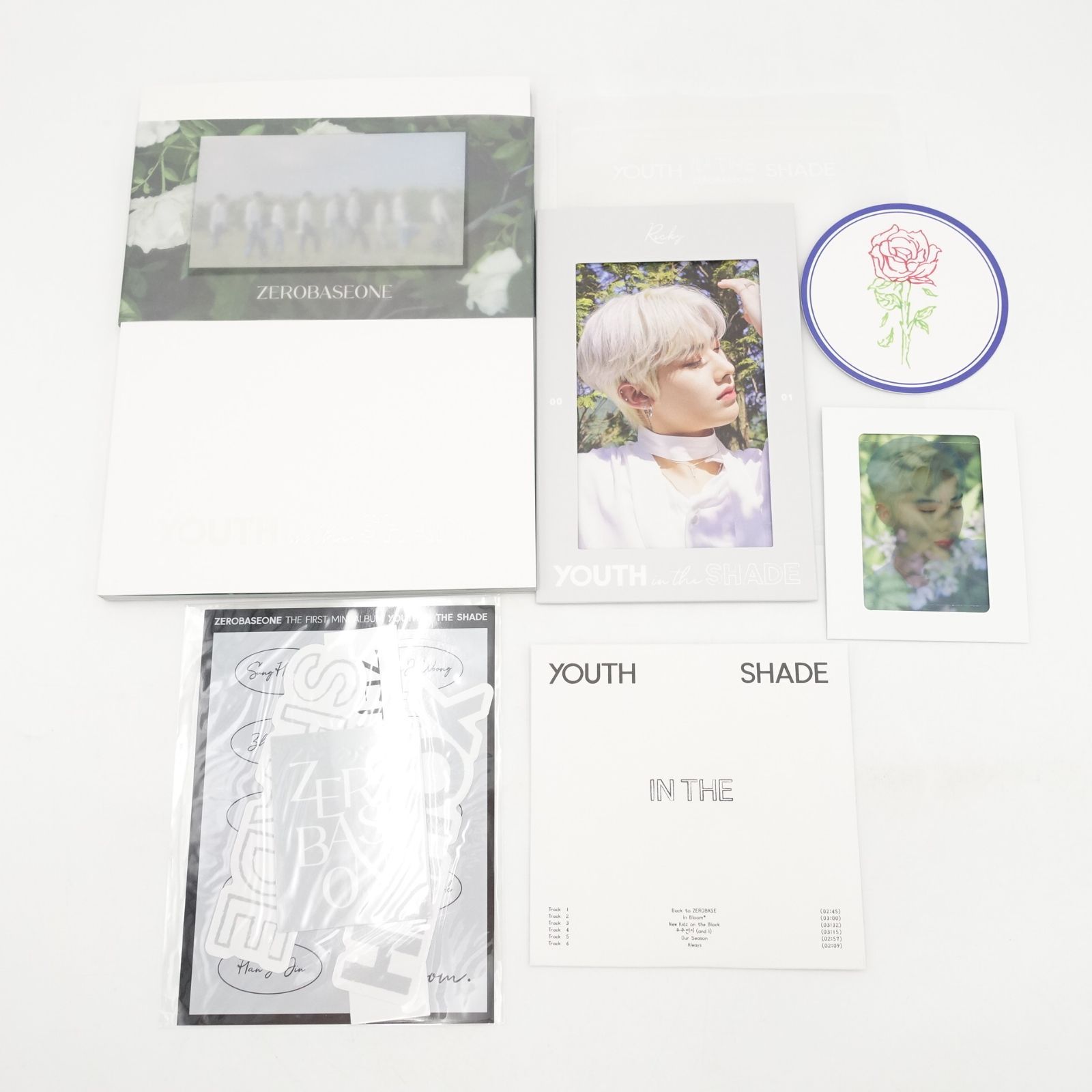 ZB1 リッキー YOUTH IN THE SHADE CD カード フォト ステッカー