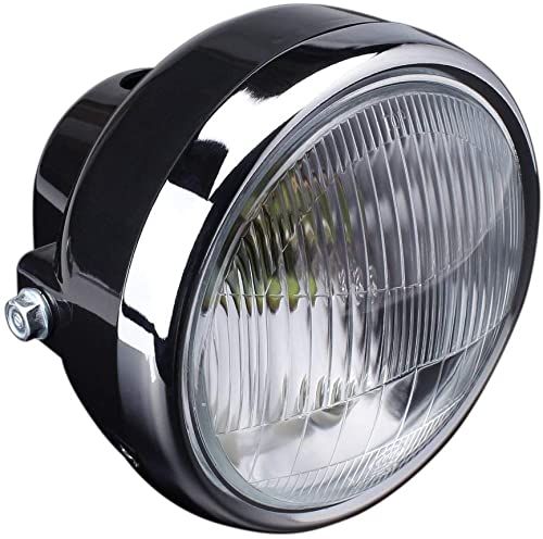 QUALITY ミニ ヘッドライト レンズ径 130mm 12V 35/35W TOP 取付幅 155mm ポジションランプ付き エイプ モンキー 4ミニ
