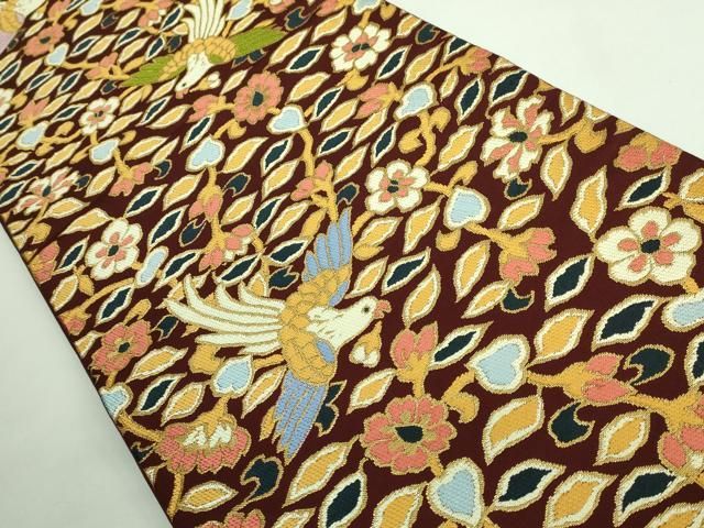 平和屋本店□極上 龍村美術織物 たつむら 六通柄 本袋帯 飛鳥花香錦