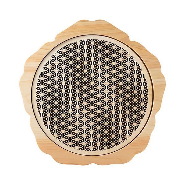 ヤマコー 用美 業務用 ひのき細密膳 丸 小 麻の葉 yamaco38136