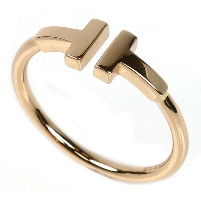 TIFFANY-Co. ティファニー K18PG ピンクゴールド Tワイヤー リング 指輪 60147380 16号 3.0g レディース