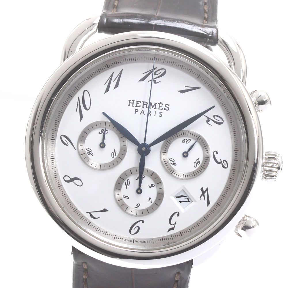 HERMÈS（エルメス）アルソー AR4.910 エルメス アルソー クロノグラフ AR4.910 ブラック メンズ 時計