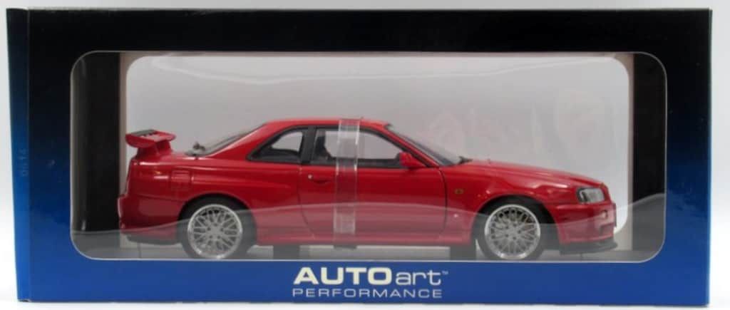 AUTOart 1|18PERFORMANCE NISSAN SKYLINE R34 GT-R 1999 SPECIAL WHEEL VERSION RED 77309