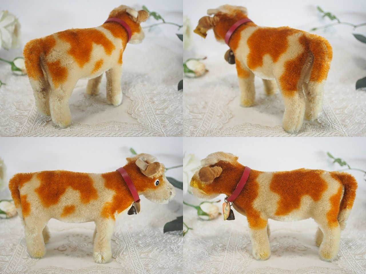 Steiff - シュタイフ★Cow Bessy★ウシのベッシー/牛★ビンテージ★Steiff 送料無料 シュタイフ Cow Bessy 12cm ウシのベッシー/牛