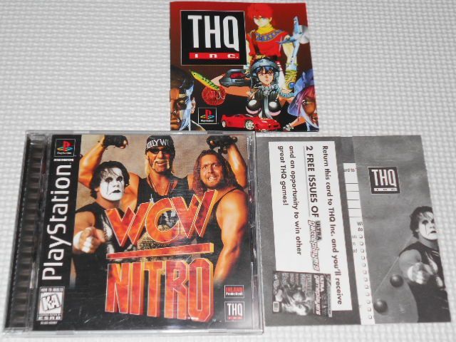 PlayStation - PS★WCW NITRO 海外版 北米版 ハガキ付★箱付・説明書付・ソフト付 PS☆WCW NITRO 海外版 北米版 ハガキ付☆箱付・説明書付・ソフト