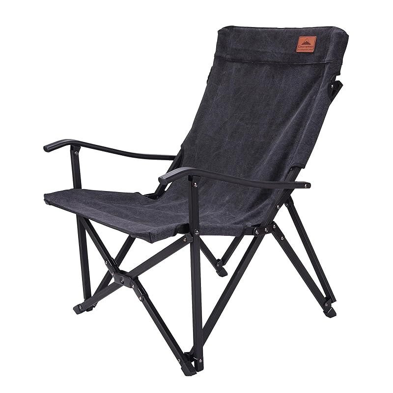 CAMPING MOON 焚き火 ローチェア 2個セット 帆布生地 ブラック 【公式
