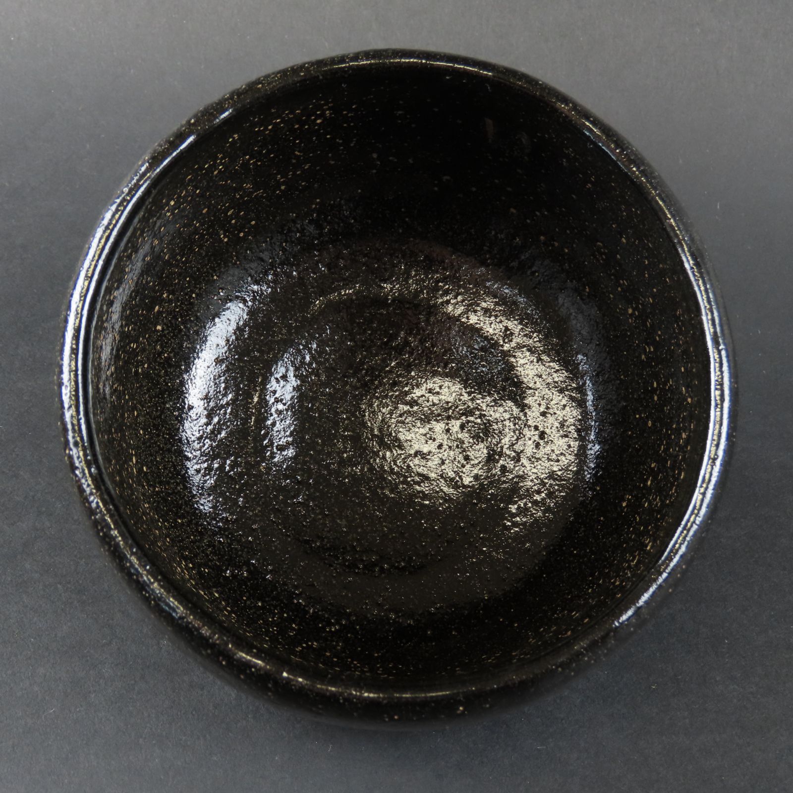 0108 美品 三代 佐々木昭楽 真作保証 茶道具 黒楽茶碗 長次郎写 鉢開