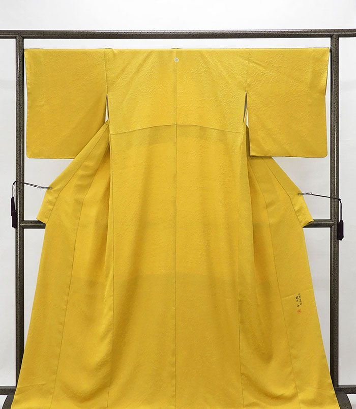 色無地 正絹 加賀友禅 梶山伸作 身丈164.5cm 裄丈67.5cm 色無地 木瓜 リサイクル 着物 結婚式 入学式 卒業式 a4015