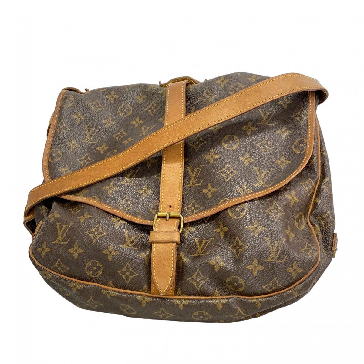 5md3886 ルイヴィトン ショルダーバッグ モノグラム ソミュール35 M42254 ブラウン レディース