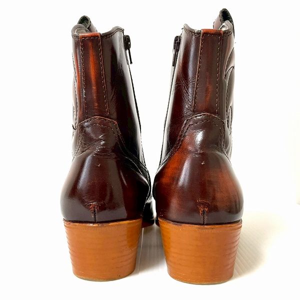 ans テキサスヴィレッジ TEXAS VILLAGE ブーツ ウエスタンブーツ 25 1 2 茶 レザー メンズ 958262