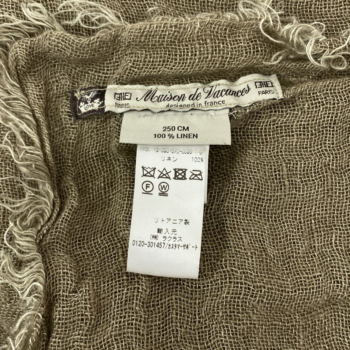 L'Appartement 【メゾンドバカンス】 Linen Stole 完売人気色L