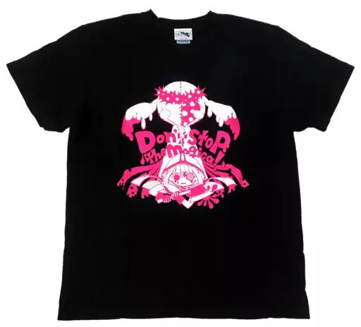 まどか☆マギカ　劇団イヌカレー　イラスト　Tシャツ 中古】Tシャツ 劇団イヌカレー(泥犬)イラスト Tシャツ ブラック L
