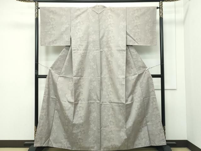 平和屋本店□極上 本場大島紬 葡萄蔦の葉文 大山謹製 胡桃染色地 証紙  