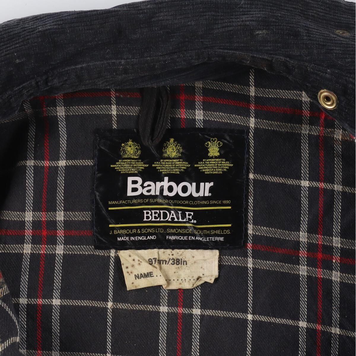 古着 90年代 バブアー Barbour BEDALE ビデイル 旧3ワラント ワックス