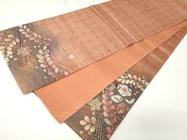 平和屋着物○太鼓柄袋帯 作家物 辻が花 金糸 正絹 逸品 CAAX9264yk