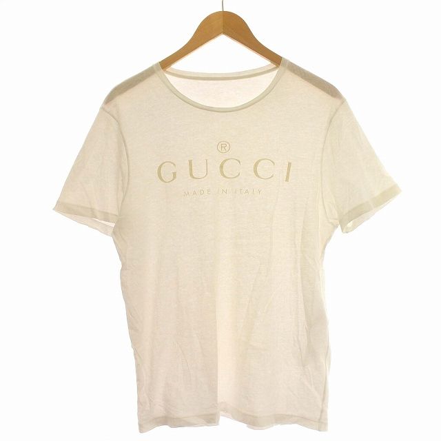 グッチ GUCCI Tシャツ 半袖 ロゴ カットソー M 白 ホワイト /G