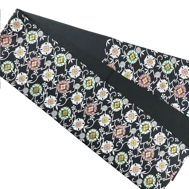 袋帯 美品 秀品 霞 金糸 箔 金色 六通 正絹 【中古】（袋帯 美品