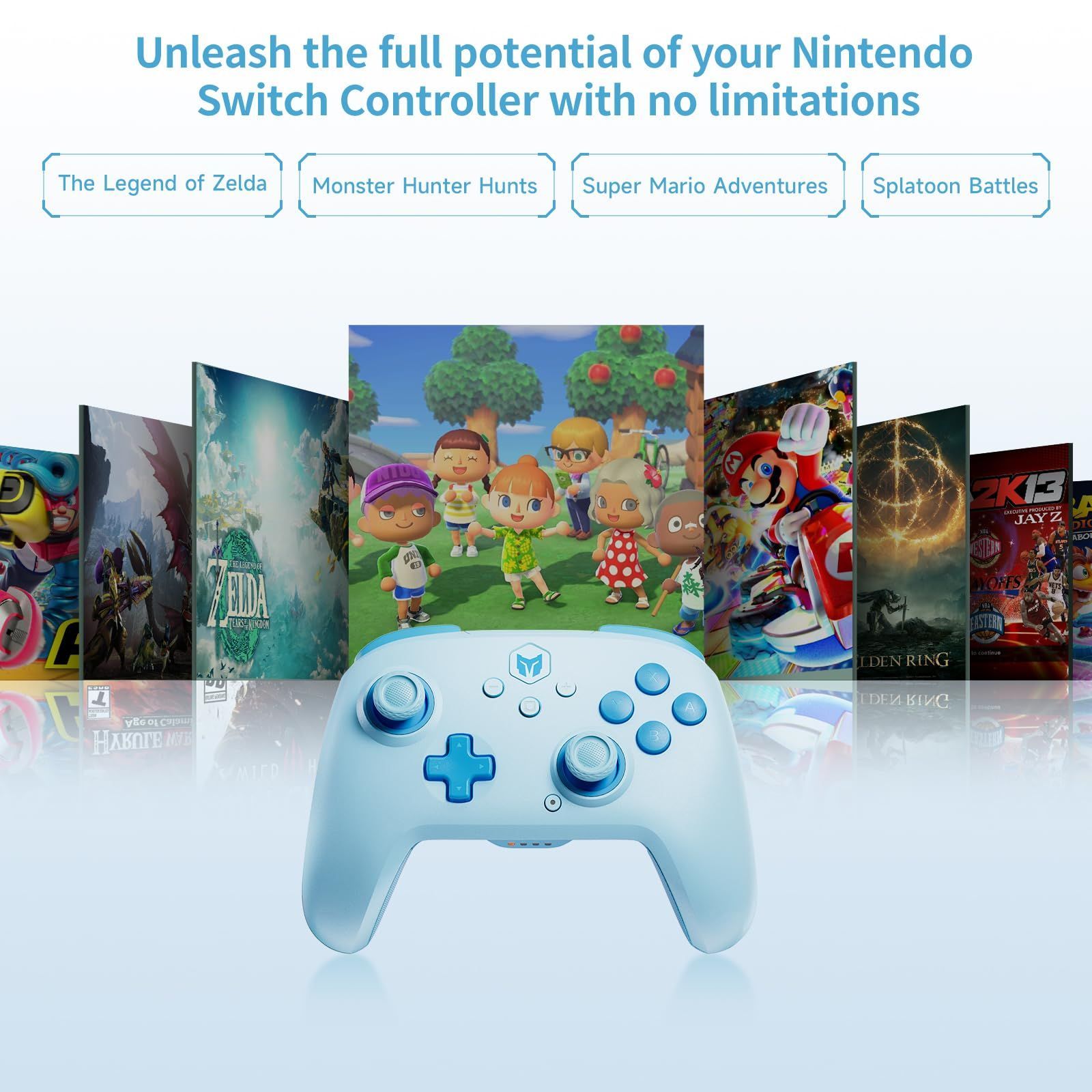  BIGBIG WON Wireless Controllers メカニカルスイッチ コントローラー Switch Bluetooth無線 有線接続 連射機能 4階段HD振動 NFC機能 背面ボタン付き プログラム機能 1000 mAh大容量バッ スライドパッド グリップ 周辺機器